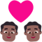 Couple with Heart- Man- Man- Medium-Dark Skin Tone emoji on Microsoft